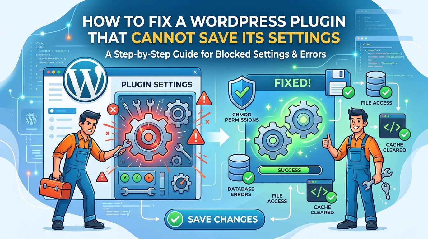 How to Fix a WordPress Plugin That Cannot Save Its Settings?